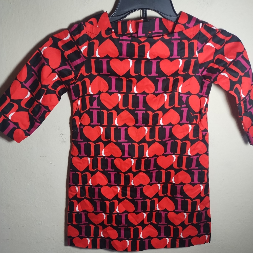 Milly Minis Dress Valentines Hearts Love Red
